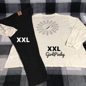 victoria secret PINK leggings OUTFIT WITH LONG SLEEVED CAMPUS TEE SIZE XXL